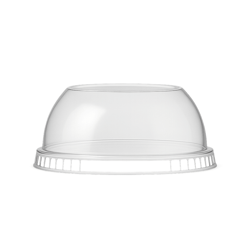 Takeaway Container – RPET Dome Lid No Hole (Carton of 500)