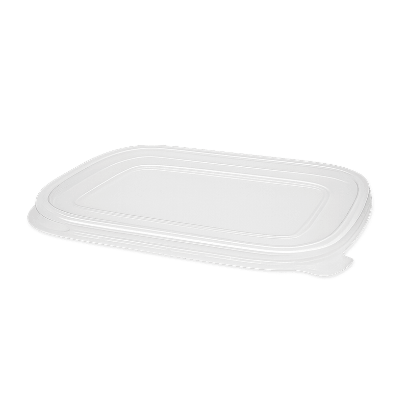 PET Takeaway Container – Lid for Rectangular Fits 500–1000ml (Carton of 300)